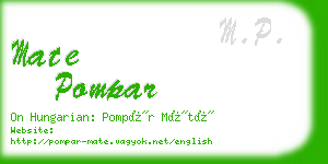 mate pompar business card